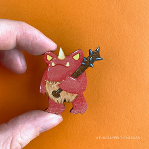 Frog Mail | Oni demons Wood pin