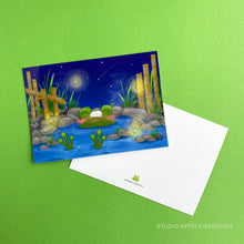 Load image into Gallery viewer, Frog Mail | Onsen time Postcard
