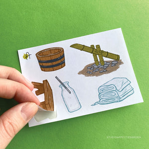 Frog Mail | Onsen Sticker sheet