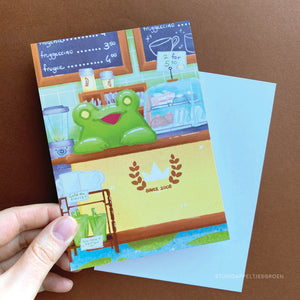 Frog Mail | Barista Postcard