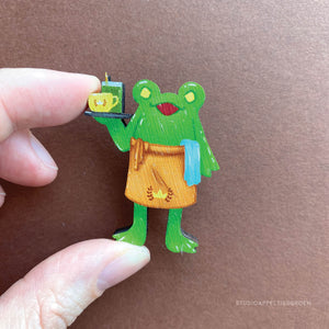 Frog Mail | Barista Floris Wood pin