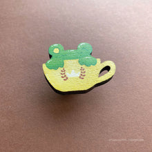 Load image into Gallery viewer, Frog Mail | Cup of frog Wood pin
