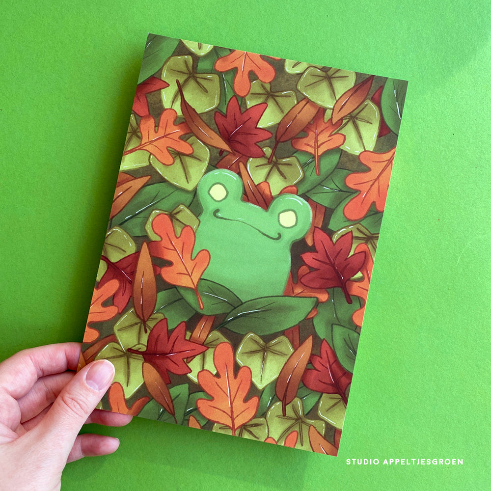 Floris the Frog | A5 Print Fall leaves