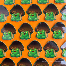 Load image into Gallery viewer, Floris the Frog | Porcini mushroom Vinyl sticker
