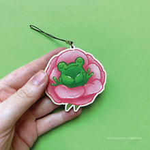 Load image into Gallery viewer, Floris the Frog | Flower Bud charm
