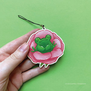 Floris the Frog | Flower Bud charm