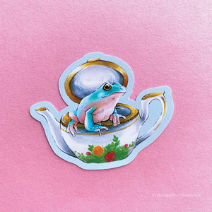 Frog | Tea cup sticker