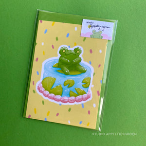 Birthday card | Froggy cake