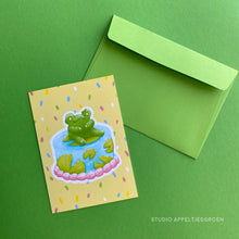 Load image into Gallery viewer, Birthday card | Froggy cake
