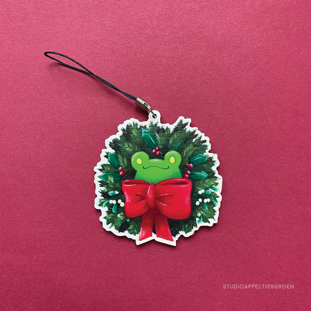 Floris the Frog | Christmas wreath charm