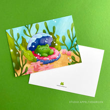 Load image into Gallery viewer, Floris the Frog | Oyster Snuggles Postcard
