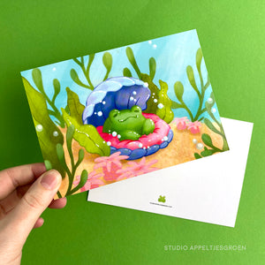 Floris the Frog | Oyster Snuggles Postcard