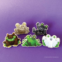 Load image into Gallery viewer, Froggoween | Were!Frog wood pin
