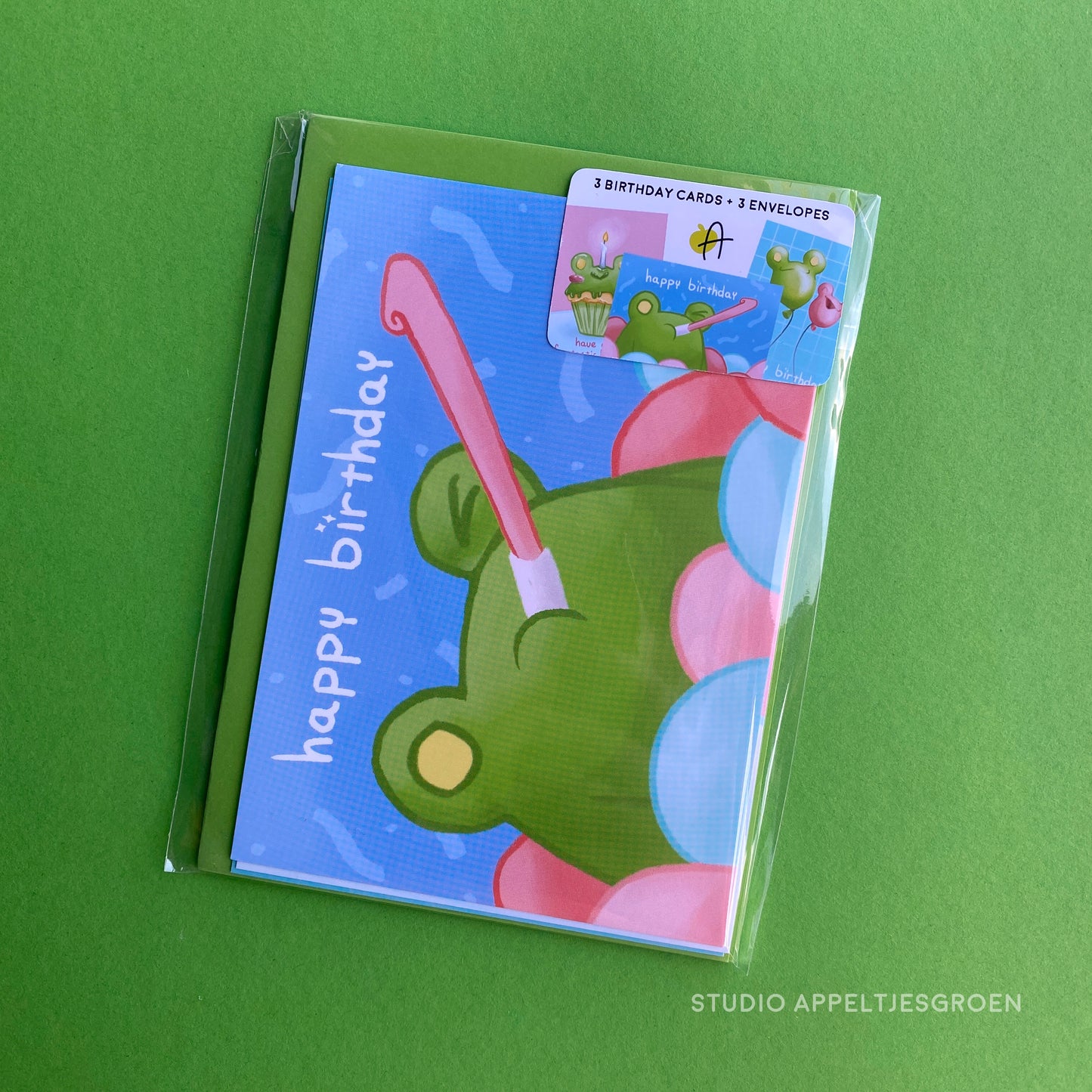 Birthday card | Floris the Frog set