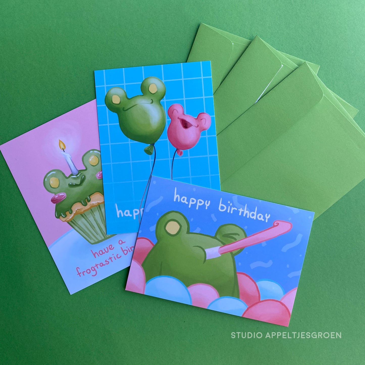 Verjaardagskaart | Floris the Frog set