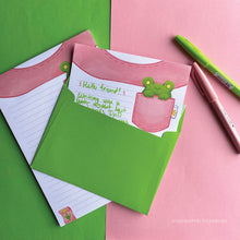 Load image into Gallery viewer, Floris the Frog | Tshirt letter writing set
