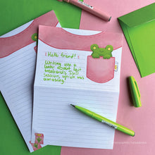 Load image into Gallery viewer, Floris the Frog | Tshirt letter writing set

